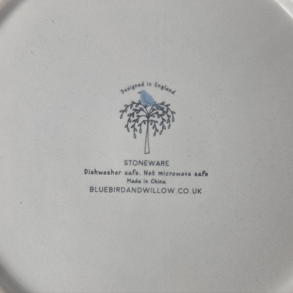 Bluebird & Willow Daisy Teacup & Saucer | Yellow Handle | Stoneware Spring - Picture 2 of 14